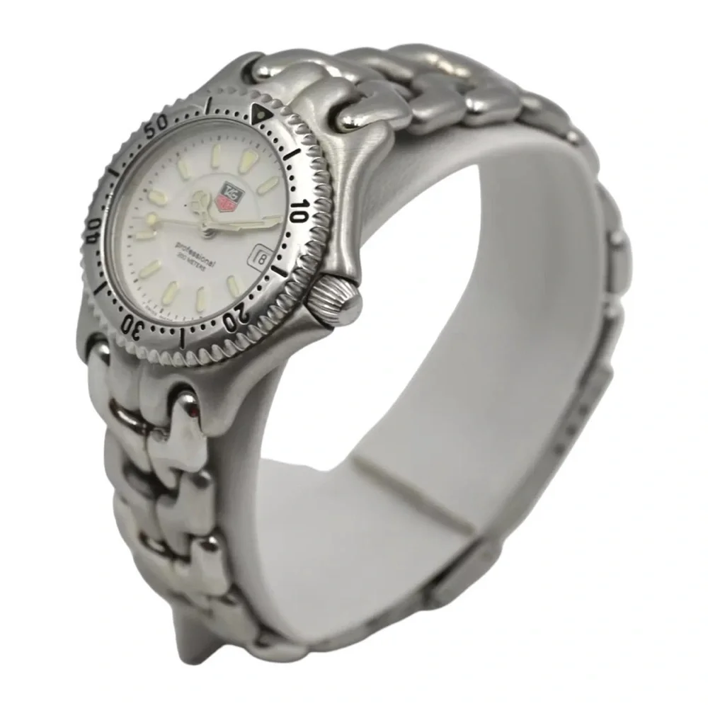 VINTAGE LADIES TAG HEUER WG1312-2 PROFESSIONAL DATE WRISTWATCH STAINLESS STEEL - Picture 9 of 9